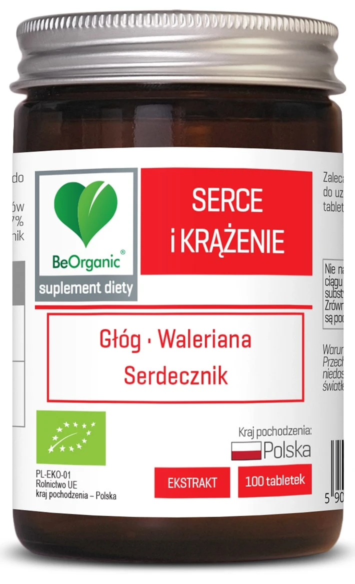 BeOrganic | Serce i krążenie BIO 500mg 100 tabletek