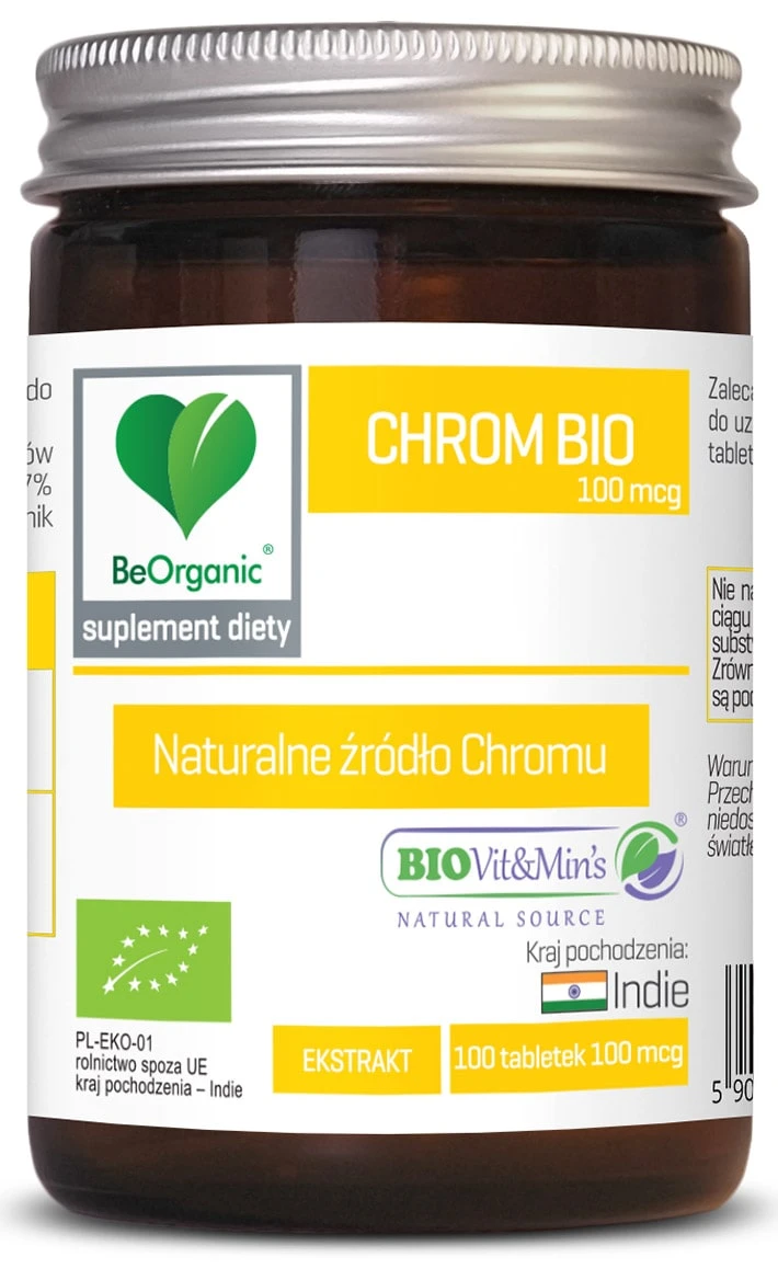 BeOrganic | Chrom BIO 100mcg 100 tabletek