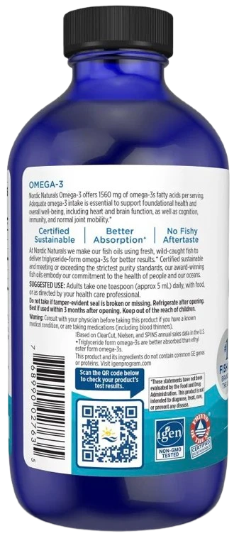 Nordic Naturals | Omega-3 Lemon (Cytryna) 1560mg 237ml