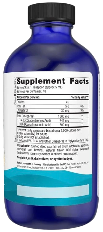 Nordic Naturals | Omega-3 Lemon (Cytryna) 1560mg 473ml