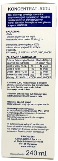 IODICA | Naturalny koncentrat jodu (szkło) 240ml