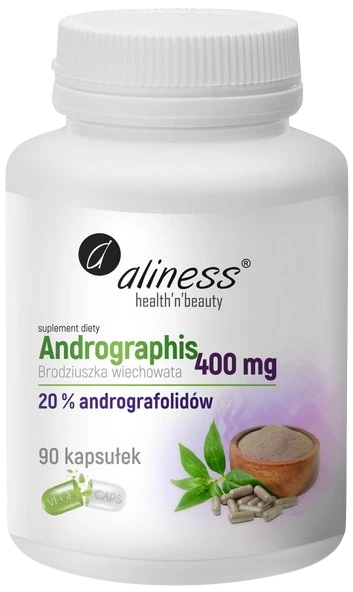 Aliness | Andrographis (20%) 400mg 90 kapsułek