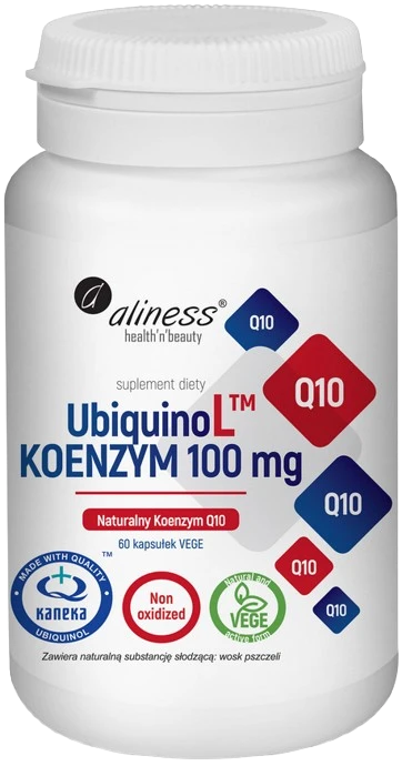 Aliness | UbiquinoL KANEKA Naturalny KOENZYM 100mg 60 kapsułek