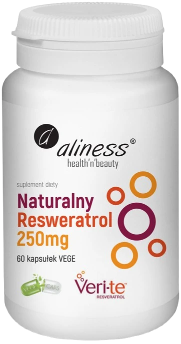 Aliness | Naturalny Resweratrol Veri-Te 250mg 60 kapsułek
