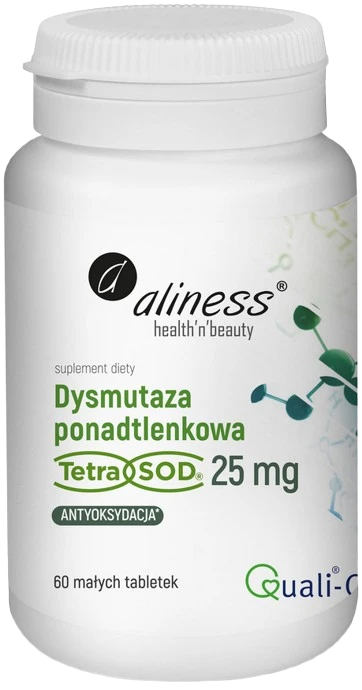 Aliness | Dysmutaza ponadtlenkowa (Tetra Sod) 25mg 60 tabletek