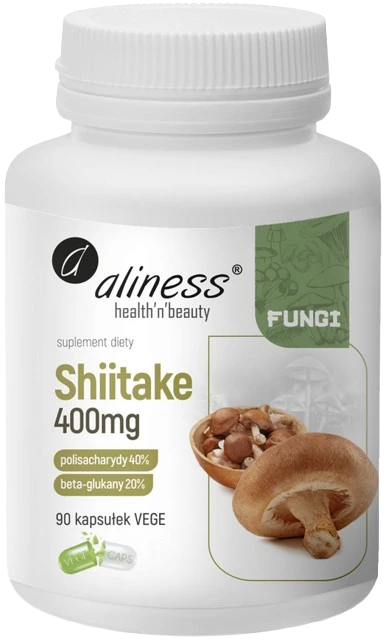 Aliness | Shiitake ekstrakt 40/20 400mg 90 kapsułek