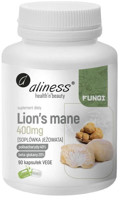 Aliness | Lion’s Mane ekstrakt 40/20 400mg 90 kapsułek