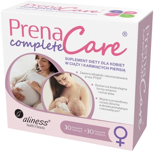 Aliness | PrenaCare® Complete dla kobiet w ciąży i karmiących (30+30) 60 kapsułek