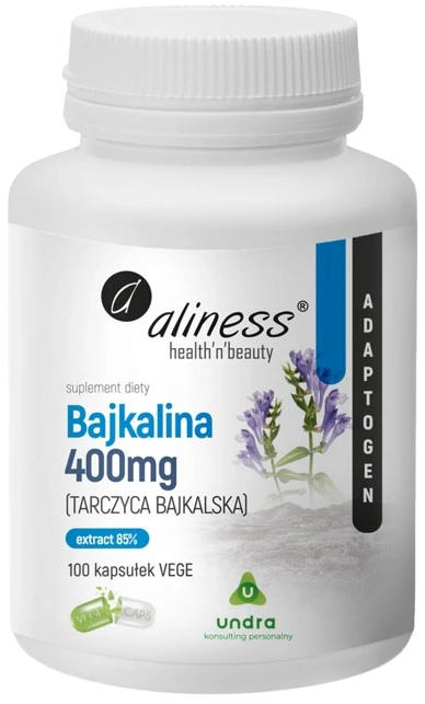 Aliness | Bajkalina Extract 85% 400mg 100 kapsułek