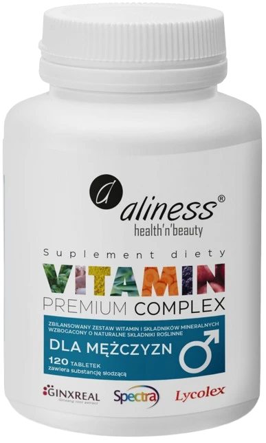 Aliness | Premium Vitamin Complex dla mężczyzn 120 tabletek