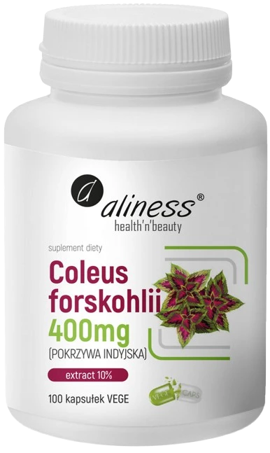 Aliness | Coleus forskohlii 10% 400mg (pokrzywa indyjska) 100 kapsułek