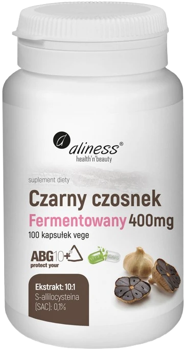 Aliness | Czarny czosnek Fermentowany 400mg 100 kapsułek