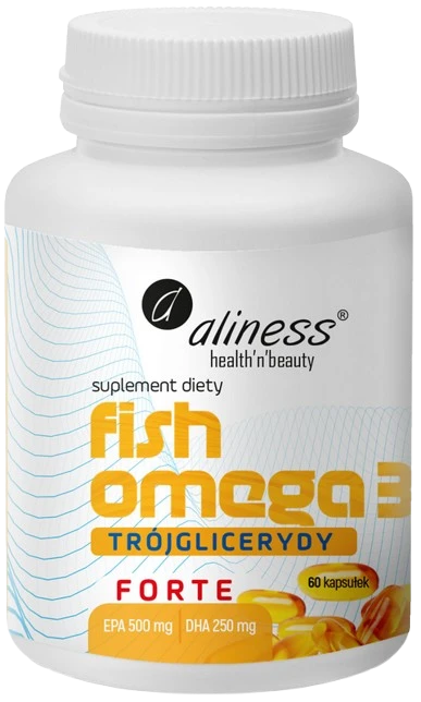 Aliness | Fish Omega 3 FORTE Trójglicerydy 500/250mg 60 kapsułek
