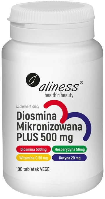 Aliness | Diosmina mikronizowana PLUS 500mg 100 tabletek