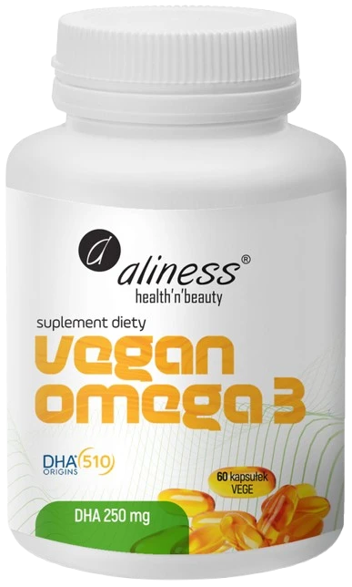Aliness | Vegan Omega 3 DHA 250mg 60 kapsułek