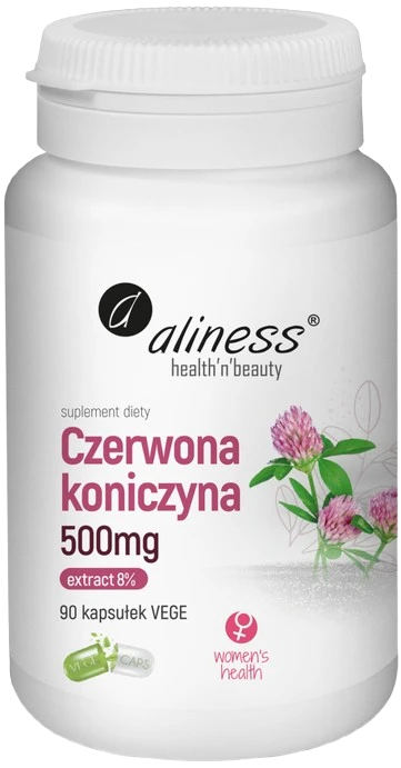 Aliness | Czerwona koniczyna extract 8% 500mg 90 kapsułek