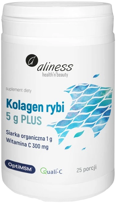 Aliness | Kolagen rybi 5g PLUS siarka OptiMSM 158g