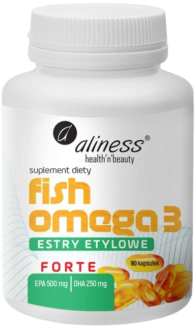 Aliness | Fish Omega 3 FORTE Estry 500/250mg 90 kapsułek