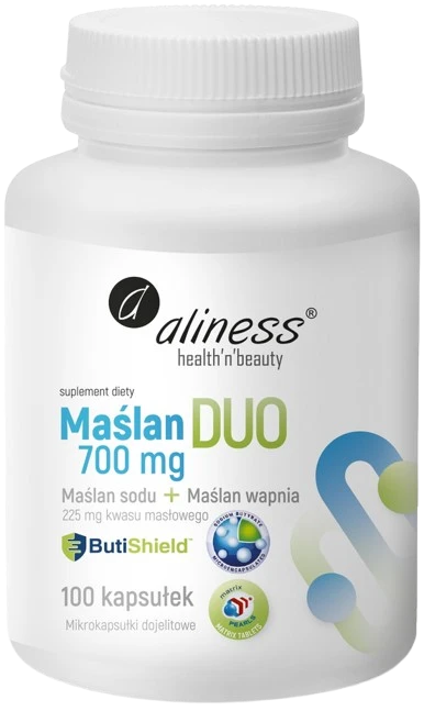 Aliness | Maślan DUO 700 mg (wapnia+sodu) 225mg 100 kapsułek
