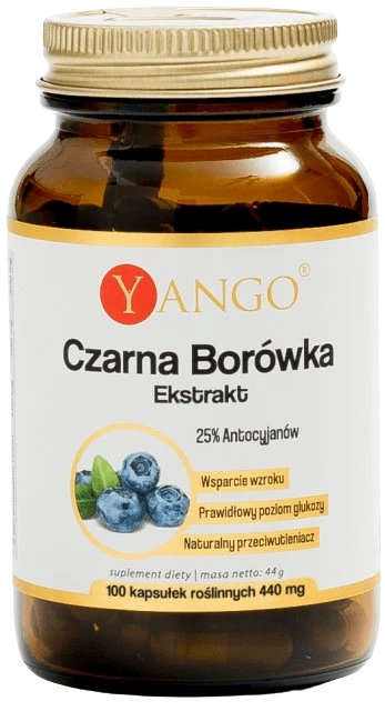 Yango | Czarna borówka - ekstrakt - 100 kapsułek