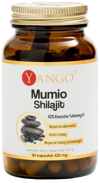 Yango | Mumio Shilajit - 40% kwasów fulwowych 90 kapsułek