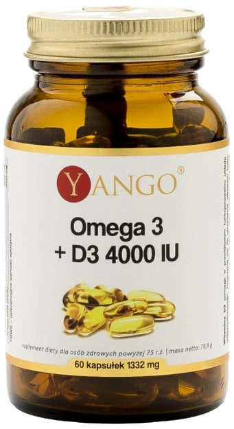 Yango | Omega 3 + Witamina D3 4000IU 60 kapsułek