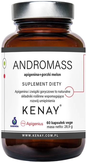 Kenay | AndroMass Apigenina + Gorzki melon 60 kapsułek