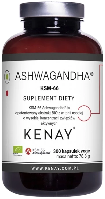 Kenay | KSM-66 Ashwagandha® BIO 300 kapsułek