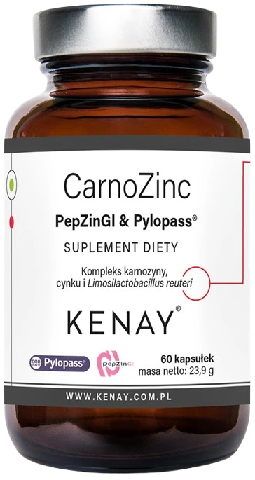 Kenay | CarnoZinc PepZinGl & Pylopass 60 kapsułek