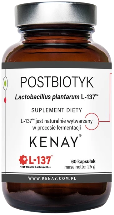 Kenay | Postbiotyk Lactobacillus plantarum L-137 60 kapsułek