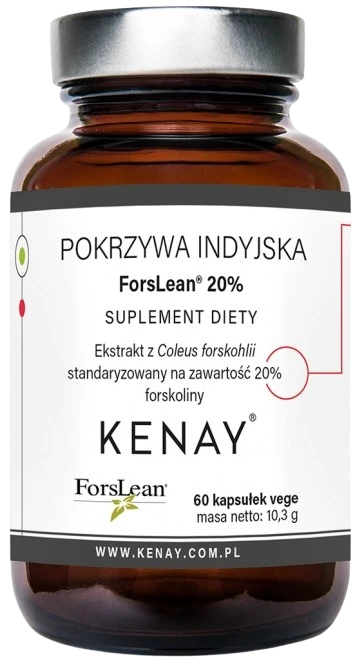Kenay | Pokrzywa Indyjska Forslean 20% 60 kapsułek