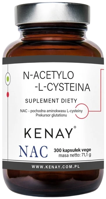 Kenay | NAC N-acetylo L-cysteina 150mg 300 kapsułek