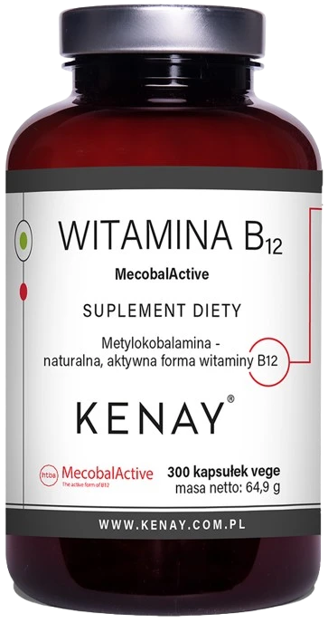 Kenay | Witamina B12 (Metylokobolamina) Mecobalactive 300 kapsułek