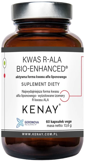 Kenay | Kwas R-ALA-Bio-Enhanced aktywna forma kwasu liponowego 60 kapsułek