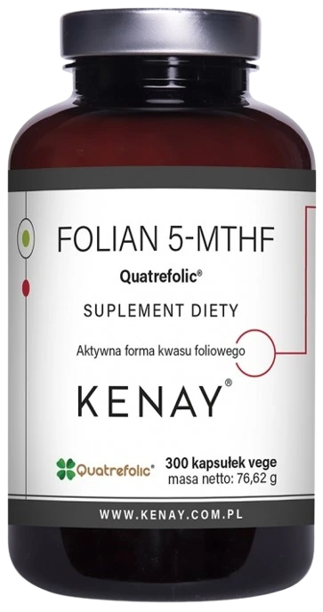 Kenay | Folian 5-MTHF Quaterfolic 300 kapsułek