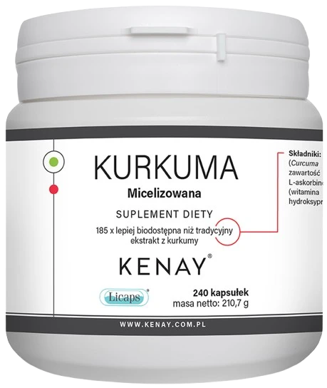 Kenay | Kurkuma micelizowana Licaps 240 kapsułek