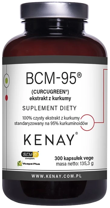 Kenay | Kurkuma BCM-95® (CURCUGREEN®) 300 kapsułek
