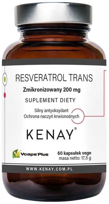 Kenay | Resveratrol zmikronizowany TRANS 200mg 60 kapsułek