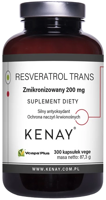 Kenay | Resveratrol zmikronizowany TRANS 200mg 300 kapsułek