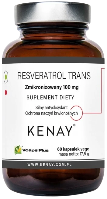 Kenay | Resveratrol zmikronizowany TRANS 100mg 60 kapsułek