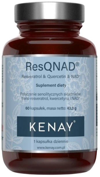 Kenay | ResQNAD Resveratrol & Quercetin & NAD+ 60 kapsułek
