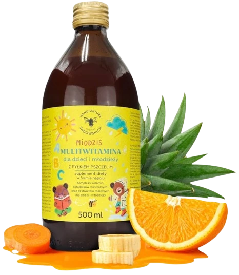 Sadowscy | Multiwitamina z pyłkiem pszczelim Miodziś 500ml