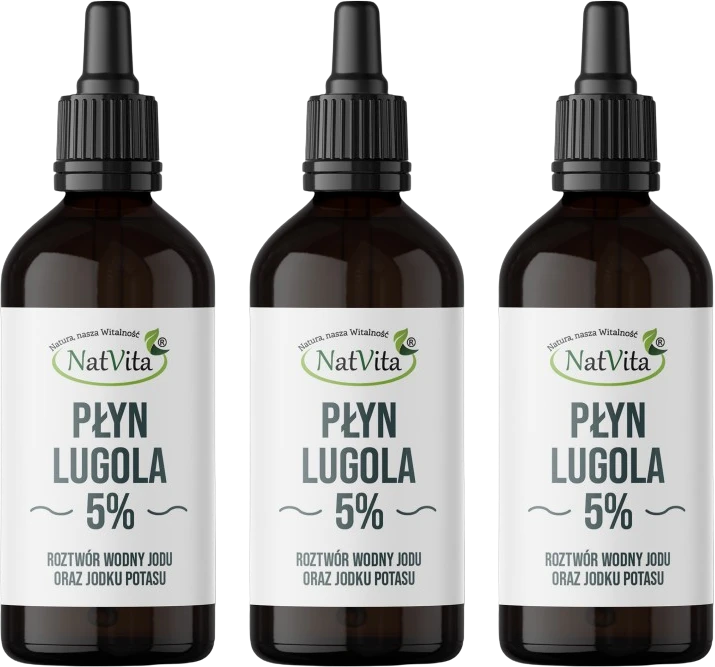 ZESTAW | 3X Natvita Płyn Lugola 5% 100ml