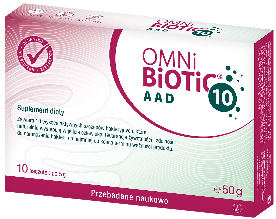 OMNi-BiOTiC® | 10 AAD probiotyk przy antybiotyku 5g x 10 saszetek