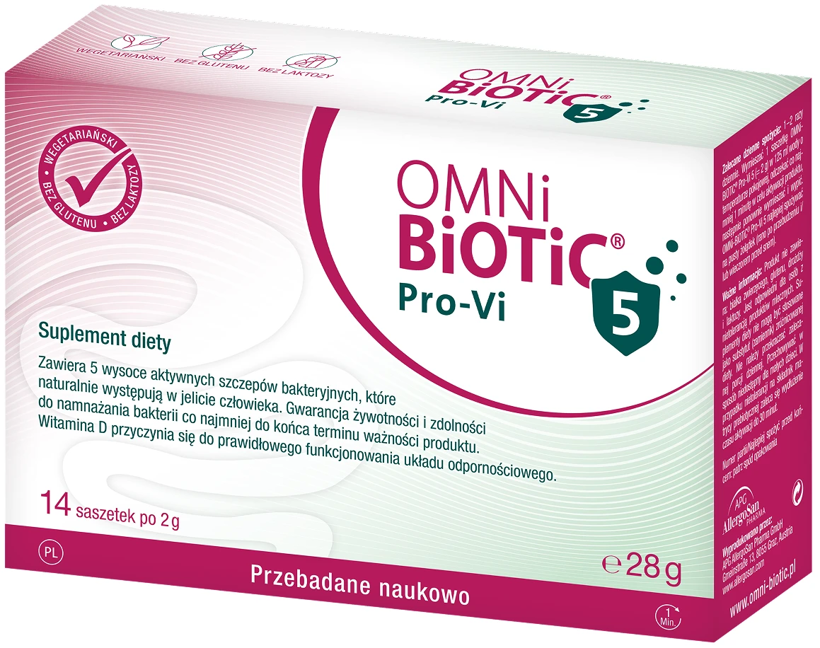 OMNi-BiOTiC® | Pro-Vi 5 wspiera układ odpornościowy (witamina D) 2g x 14 saszetek