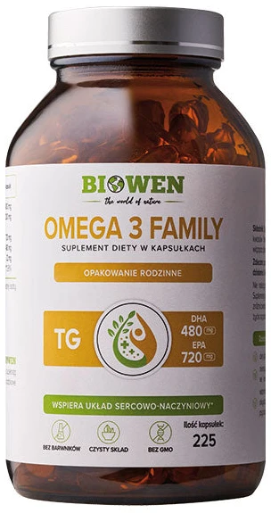 Biowen | Omega 3 Family TG 225 kapsułek