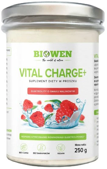 Biowen | Elektrolity Vital Charge+ (smak malinowy) 250g