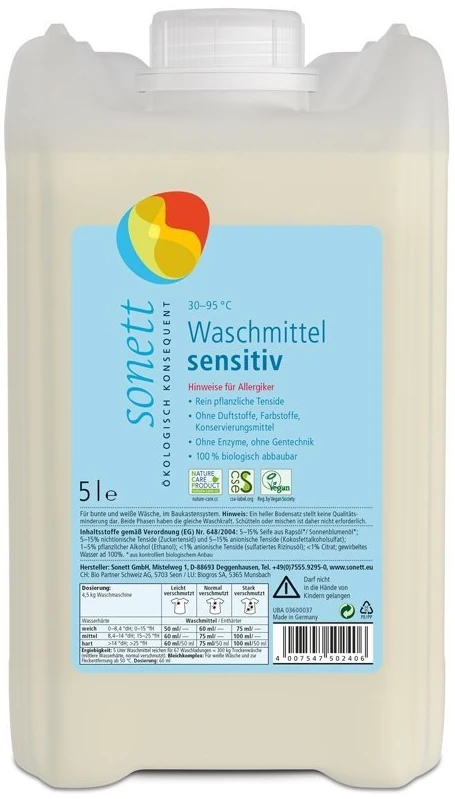 Sonett | Płyn do prania SENSITIV (5L) 5000ml