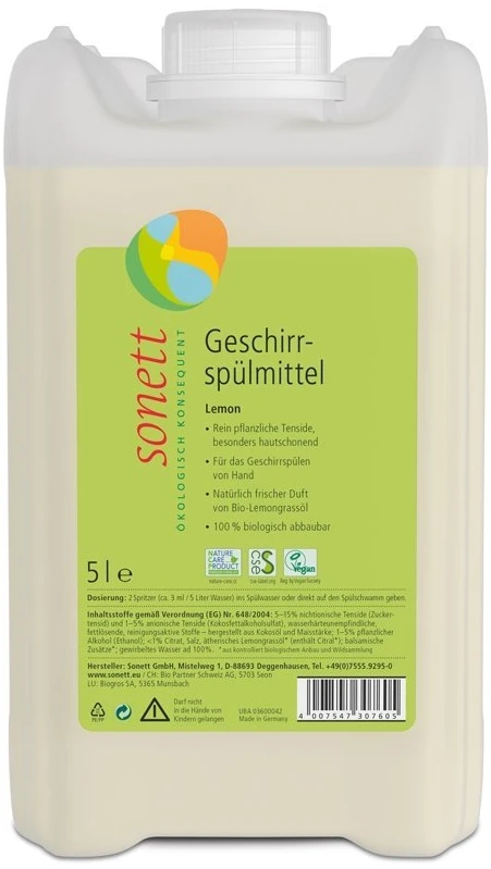 Sonett | Płyn do mycia naczyń CYTRYNOWY (5L) 5000ml