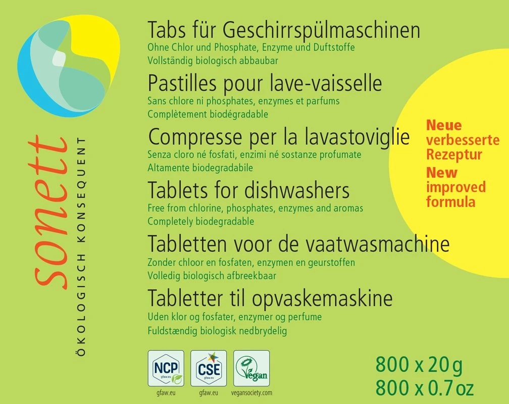 Sonett | Tabletki do zmywarki 800 sztuk